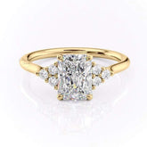 Three Stone Radiant Cut Engagement Ring