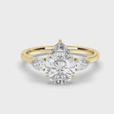 Three Stone Solitaire Engagement Ring