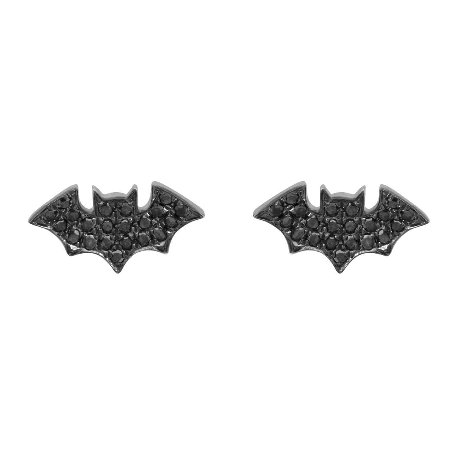 Tiny Bat Stud Earrings in Sterling Silver