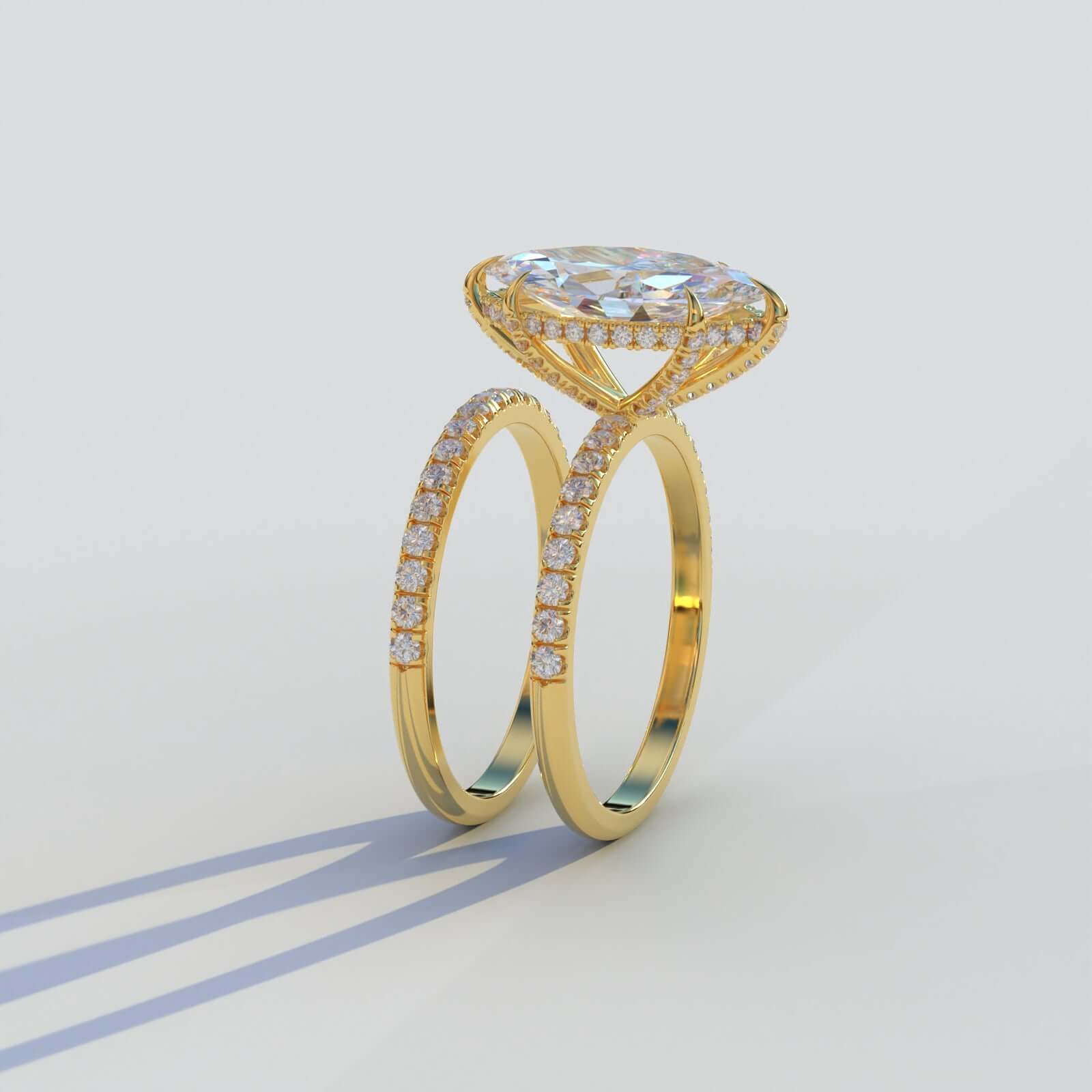 Unique Marquise Engagement Ring 