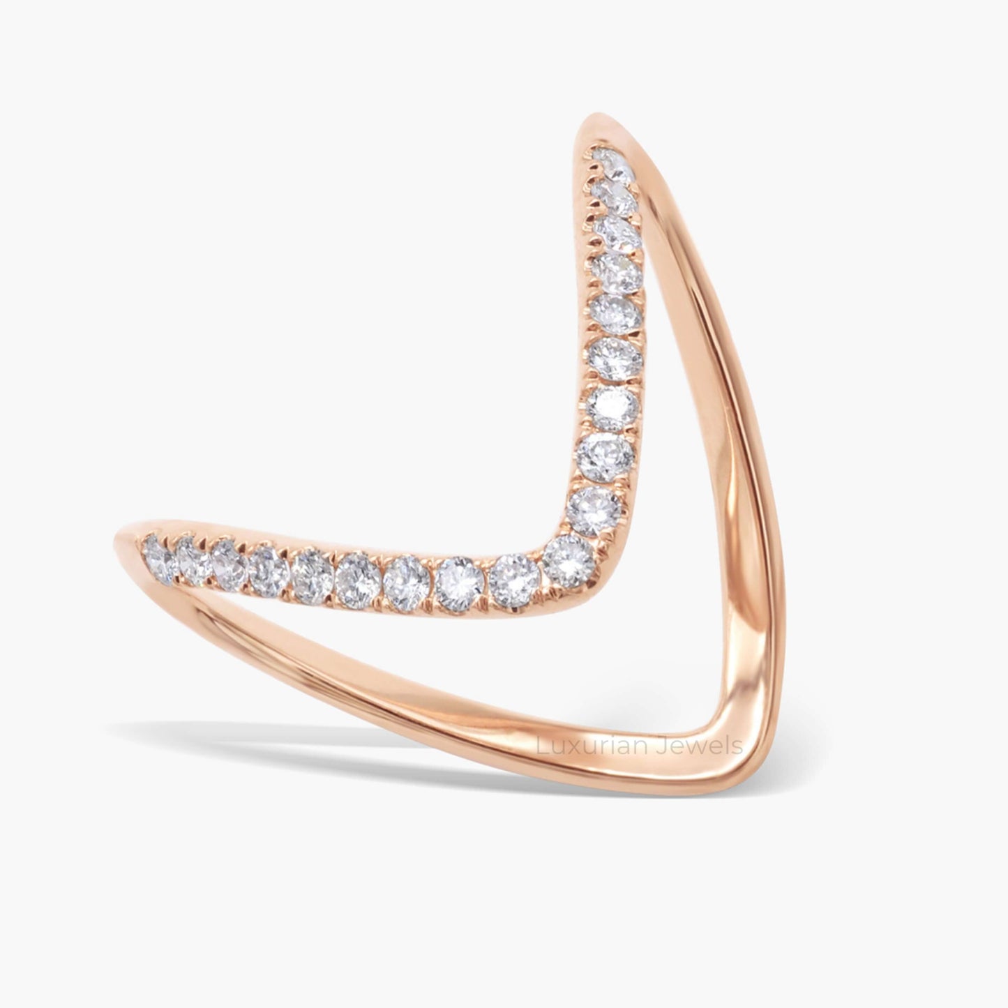 V-Shaped Boomerang Vanki Classic Diamond Ring