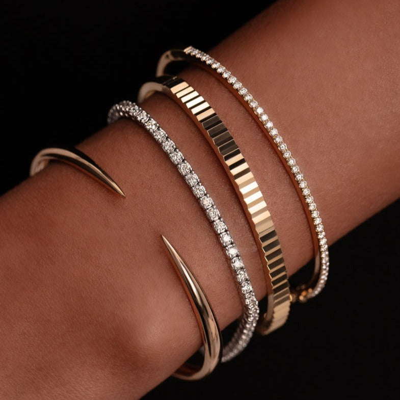 VVS Round Cut Stackable Proposal Tennis Bracelets