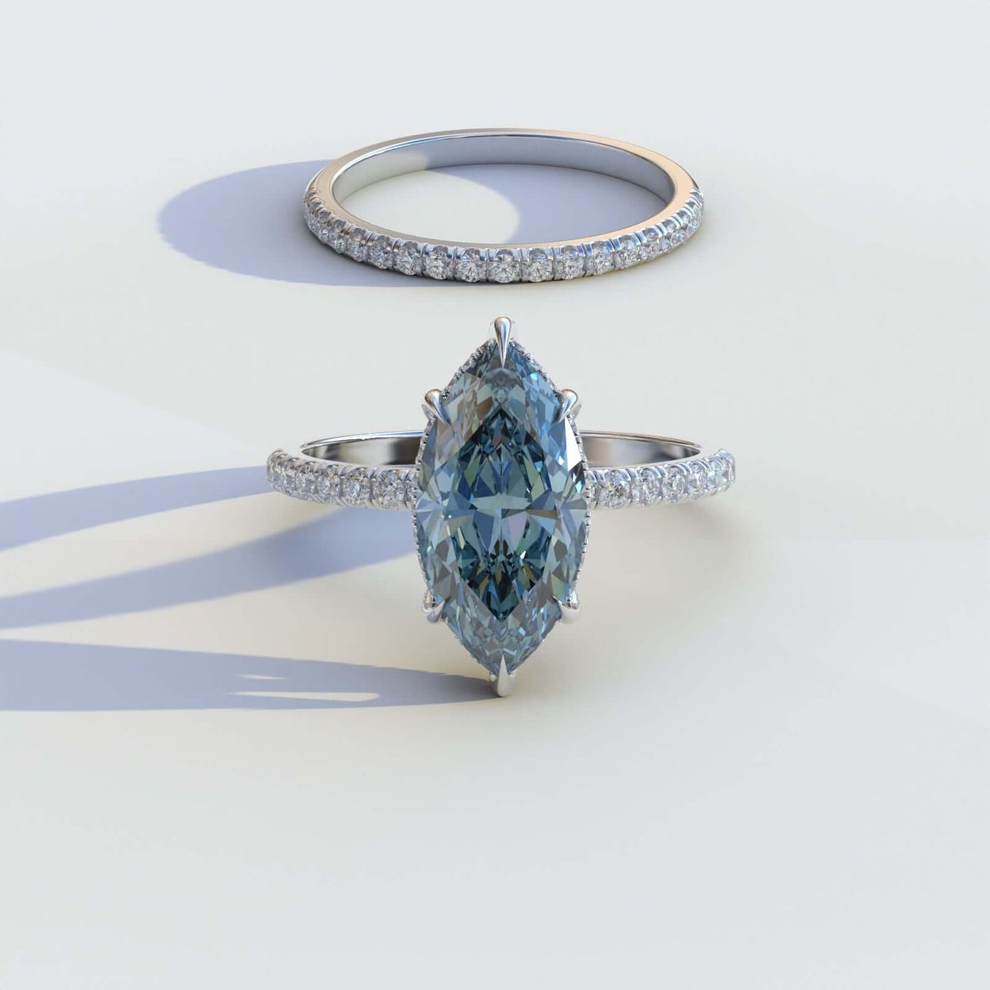 Vivid Blue Diamond Ring 