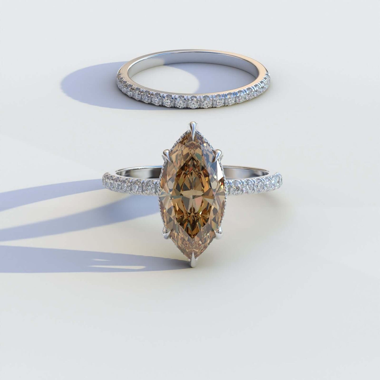 Vivid Fancy Brown Diamond Ring Set