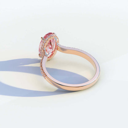 Vivid Pink Diamond Anniversary Bridal Ring