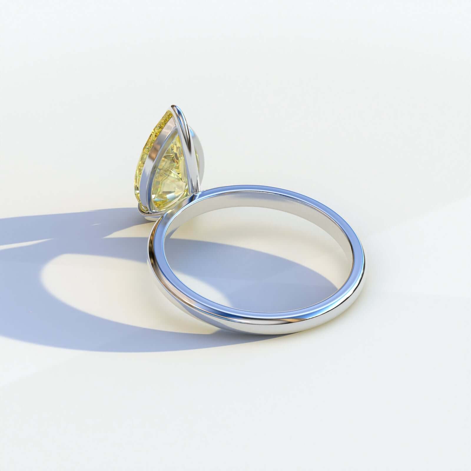 Vivid Yellow Diamond Ring