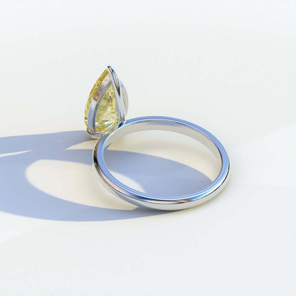 Vivid Yellow Diamond Ring