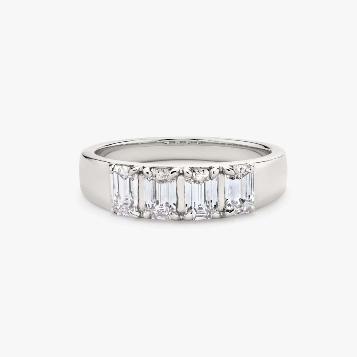 White Gold Band, 14k Wedding Band