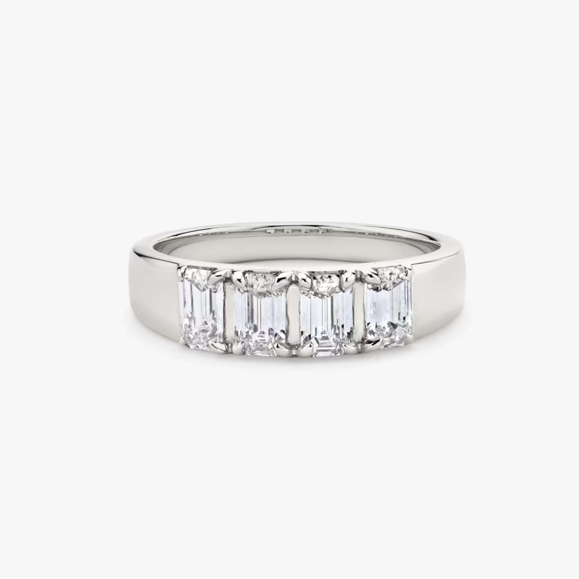 White Gold Band, 14k Wedding Band