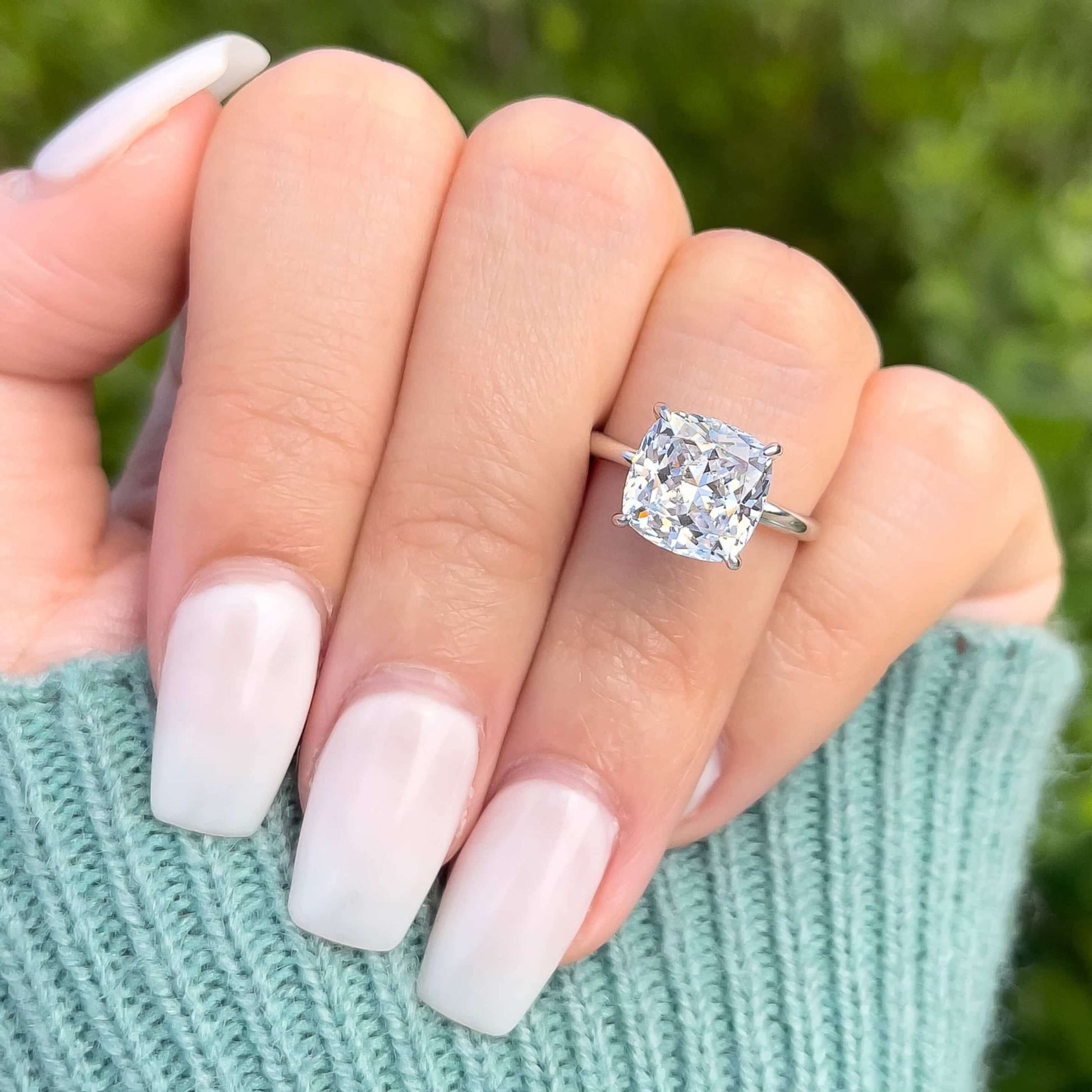 White Gold Halo Ring