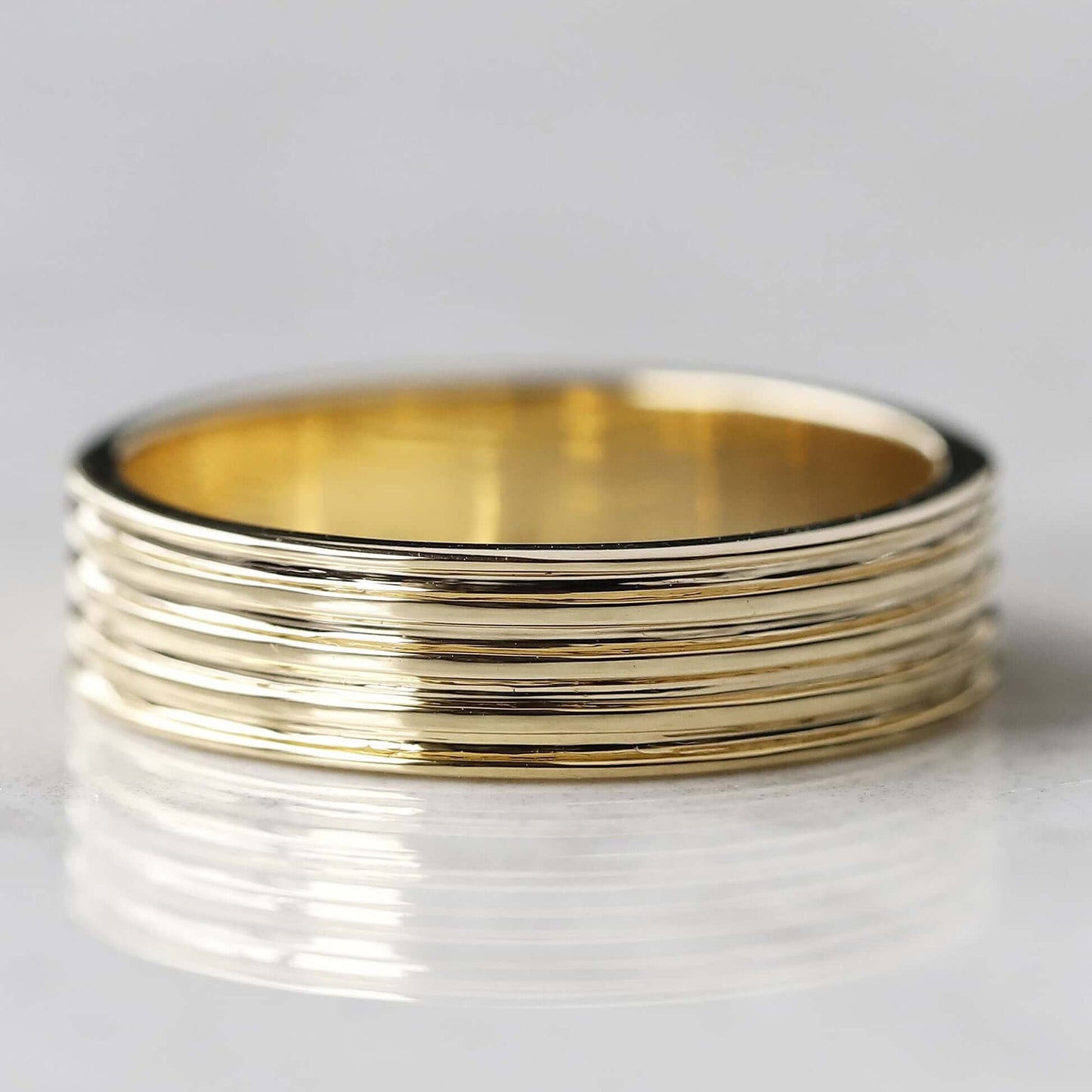 Wide Bands Gold Rings