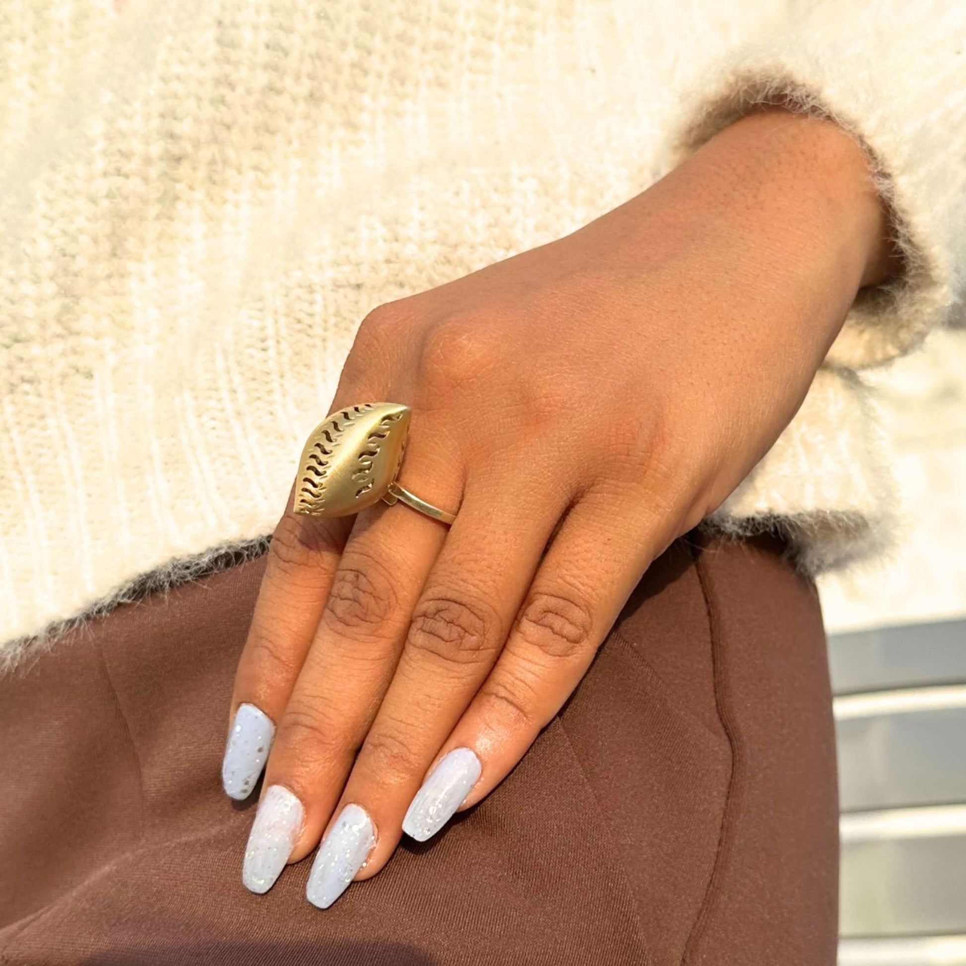 Woman Silver Statement Ring