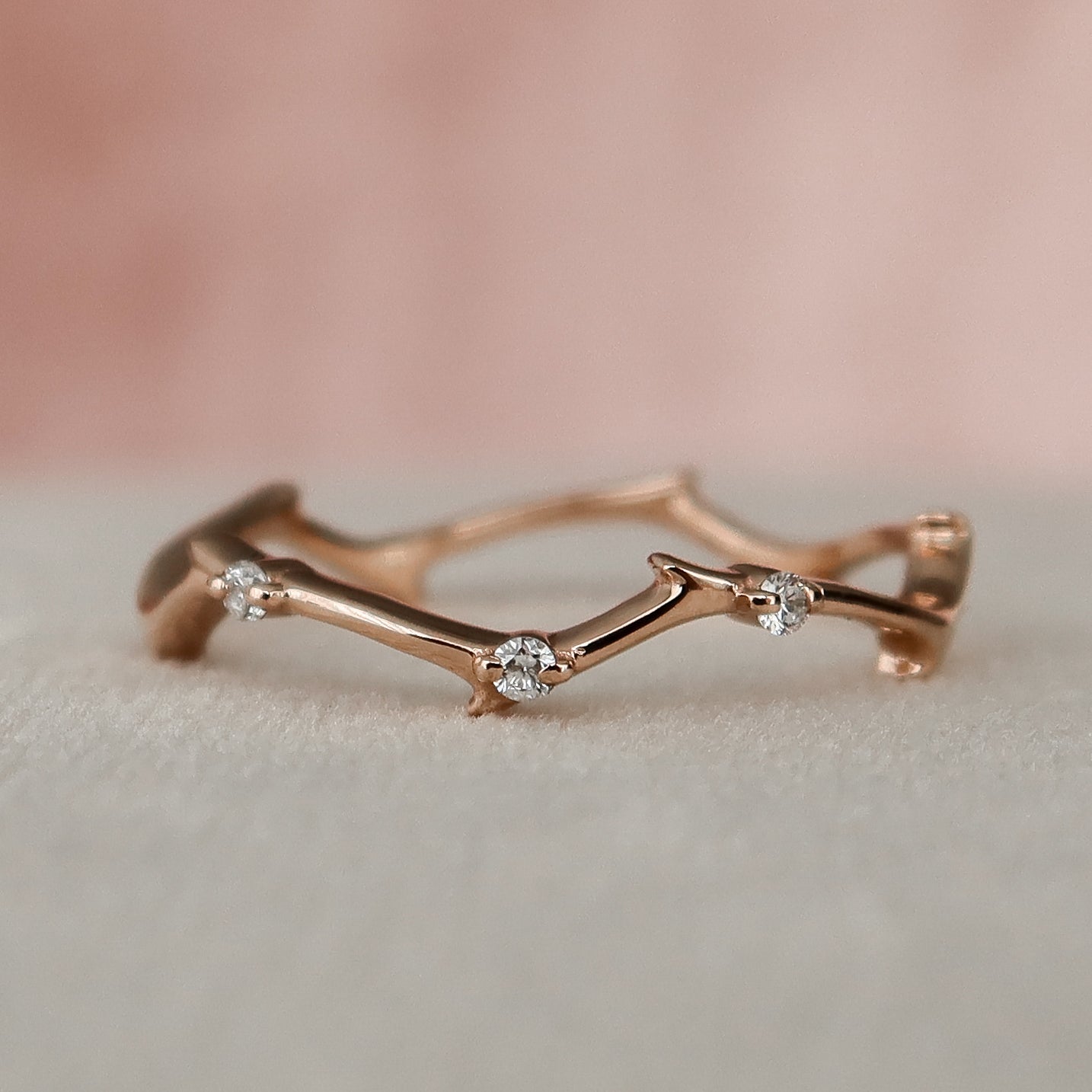 Women Twig Diamond Band