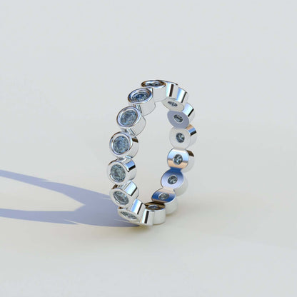 Womens Blue Diamond Band