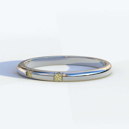 Yellow Diamond Wedding Band