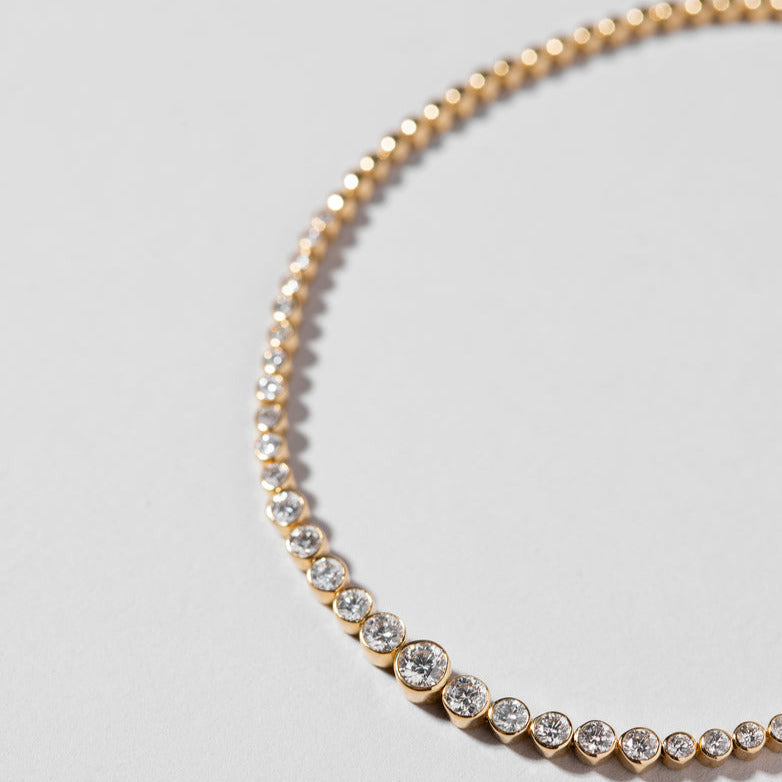 Yellow Gold Bezel Setting Bracelet