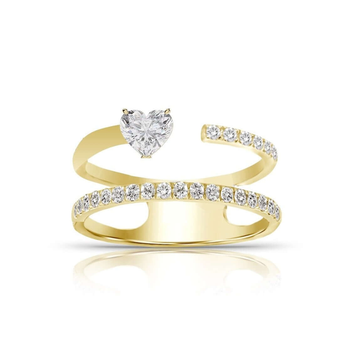 Yellow Gold Half Eternity Ring