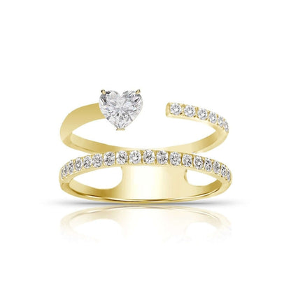 Yellow Gold Half Eternity Ring