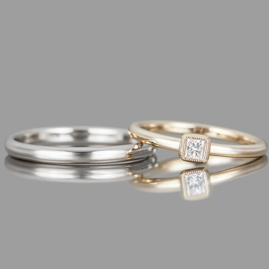 diamond milgrain ring