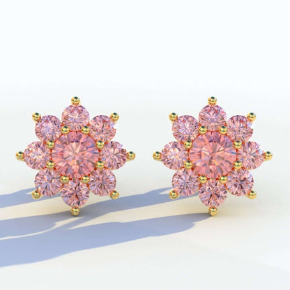 flower diamond earrings