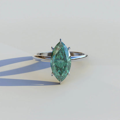 green sapphire solitaire wedding ring