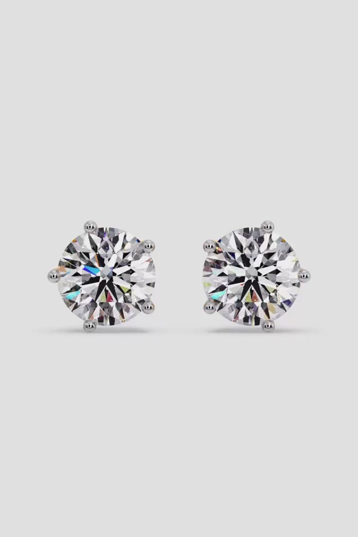 18K Gold Lab Grown Diamond Stud Earrings