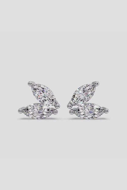 Solid Gold Diamond Butterfly Earrings