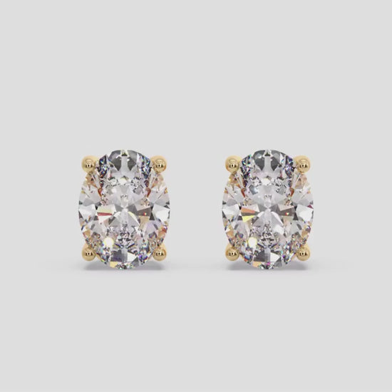 2 Ct Lab Grown Diamond Stud Earrings In 18K