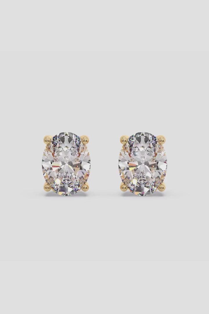 2 Ct Lab Grown Diamond Stud Earrings In 18K