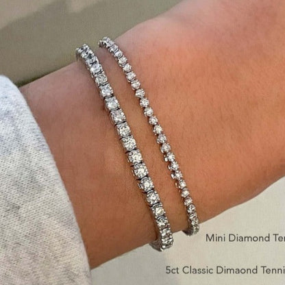 Round Cut Lab Grown Diamond Tennis Bracelet Gift For Her