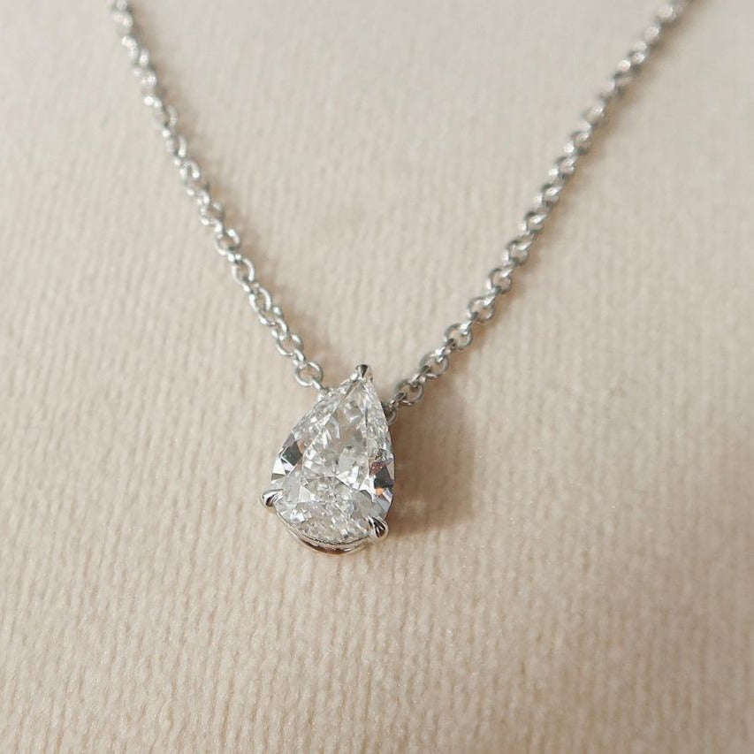 Lab Grown Diamond Solitaire Necklaces for Women